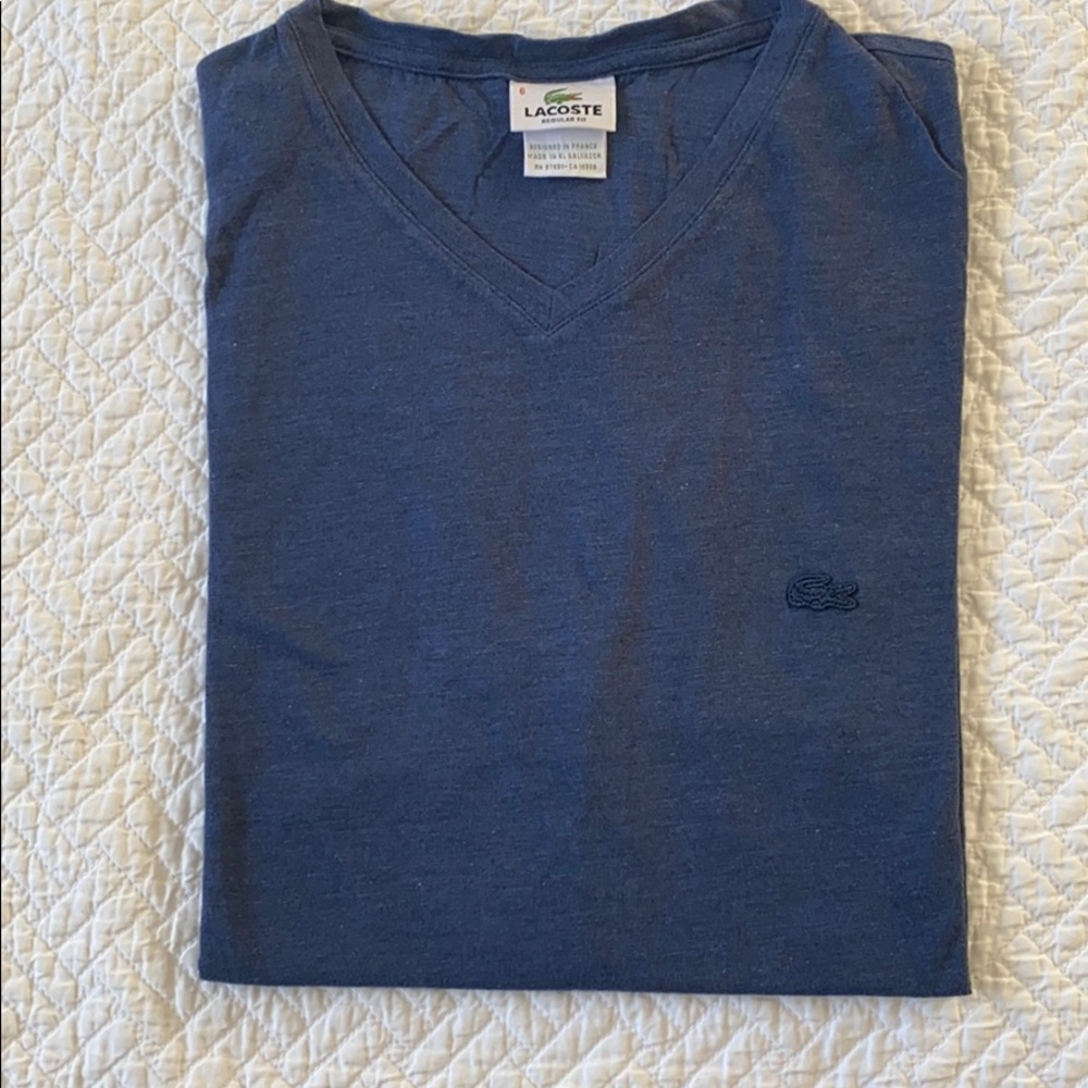 Lacoste Men’s Blue T-Shirt Size 6